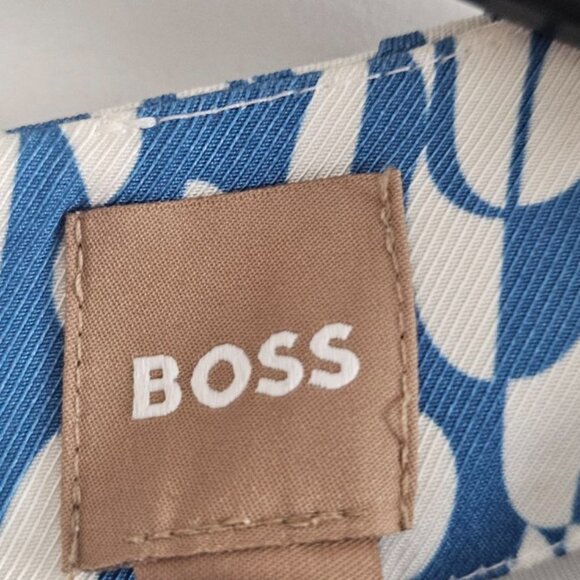 BOSS  Slim-fit printed dress with keyhole neckline - Picture 9 of 10